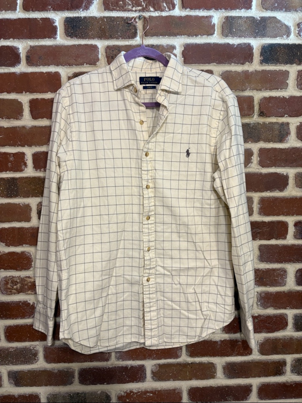 Polo by Ralph Lauren Cream Button-Down Shirt  100% cotton large